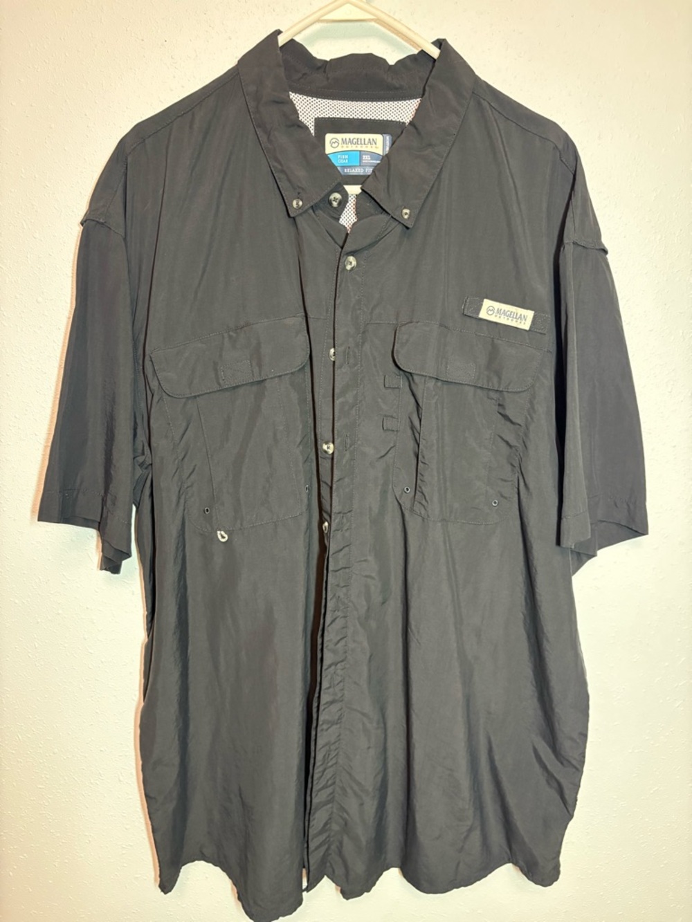 Magellan Outdoors Men's Charcoal Short-Sleeve Fishing Shirt